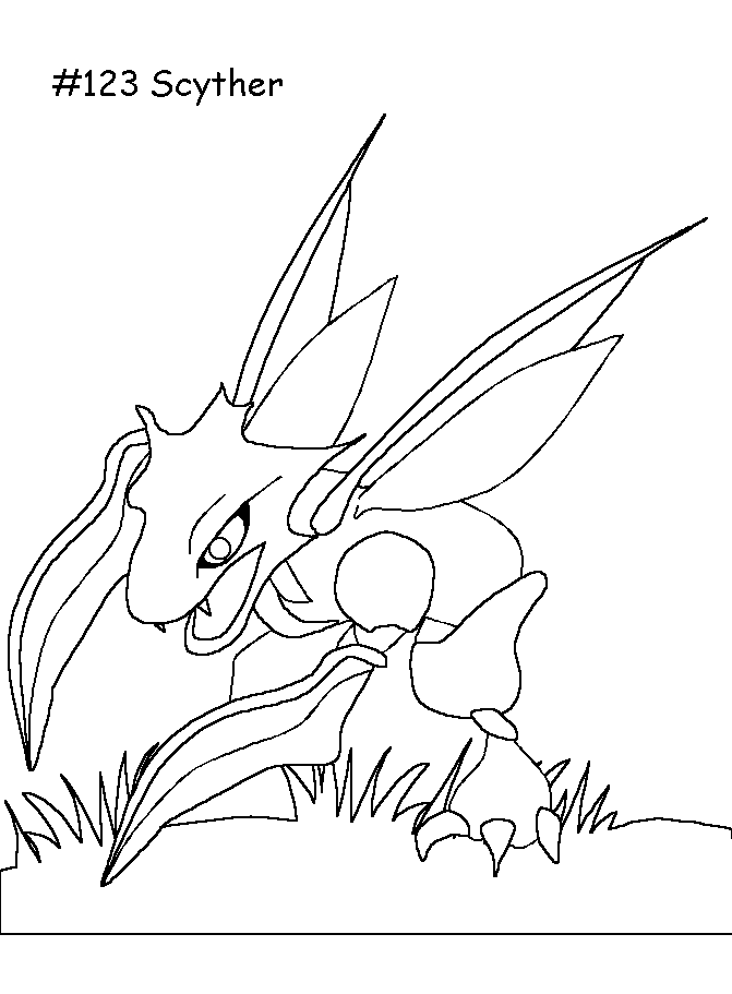 coloriage pokemon incescateur scyther